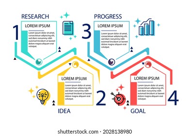 Process infographic design template. Timeline, step plan business strategy. Organization workflow sequence. Finance report presentation. Statistics productivity infochart. Vector illustration.