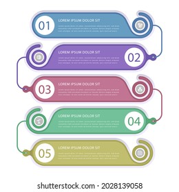Verarbeiten Sie Infografik-Design-Vorlage. Zeitplan, Step-Plan Business-Strategie. Workflow-Sequenz der Organisation. Präsentation des Finanzberichts. Produktivitätsdaten der Statistik. Vektorgrafik.