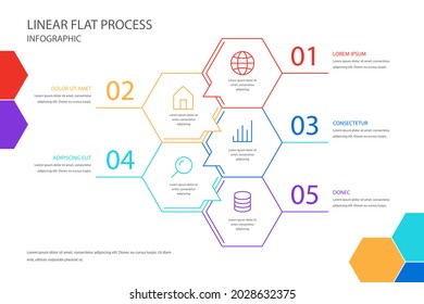 Process infographic design template. Timeline, step plan business strategy. Organization workflow sequence. Finance report presentation. Statistics productivity infochart. Vector illustration.