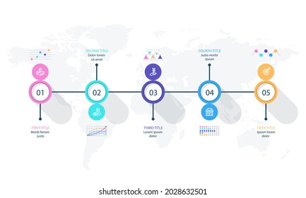 Process infographic design template. Timeline, step plan business strategy. Organization workflow sequence. Finance report presentation. Statistics productivity infochart. Vector illustration.