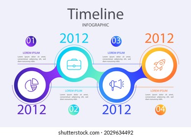 Verarbeiten Sie Infografik-Design-Vorlage. Zeitplan, Step-Plan Business-Strategie. Workflow-Sequenz der Organisation. Präsentation des Finanzberichts. Produktivitätsdaten der Statistik. Vektorgrafik.