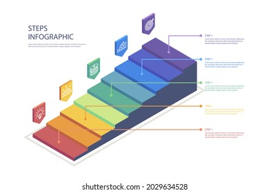 Process infographic design template. Timeline, step plan business strategy. Organization workflow sequence. Finance report presentation. Statistics productivity infochart. Vector illustration.