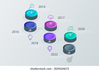 Process infographic design template. Timeline, step plan business strategy. Organization workflow sequence. Finance report presentation. Statistics productivity infochart. Vector illustration.