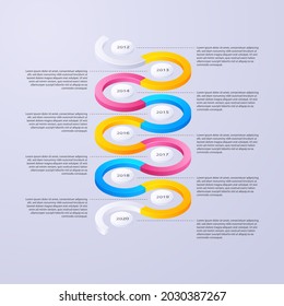 Process infographic design template. Timeline, step plan business strategy. Organization workflow sequence. Finance report presentation. Statistics productivity infochart. Vector illustration.