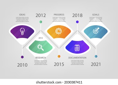 Process infographic design template. Timeline, step plan business strategy. Organization workflow sequence. Finance report presentation. Statistics productivity infochart. Vector illustration.