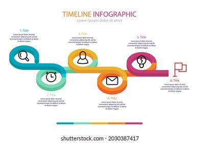 Process infographic design template. Timeline, step plan business strategy. Organization workflow sequence. Finance report presentation. Statistics productivity infochart. Vector illustration.