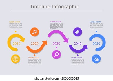 Plantilla de diseño de infografía de procesos. Línea de tiempo, estrategia de negocio de plan de pasos. Secuencia de flujo de trabajo de organización. Presentación del informe financiero. Gráfico informativo de productividad de las estadísticas. Ilustración vectorial.