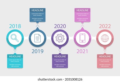 Process infographic design template. Timeline, step plan business strategy. Organization workflow sequence. Finance report presentation. Statistics productivity infochart. Vector illustration.