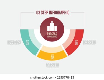 process infographic, step infographic, half pie chart Elements with 10, 9, 8, 7, 6, 5, 4, 3, 2, options. business infographics concept.