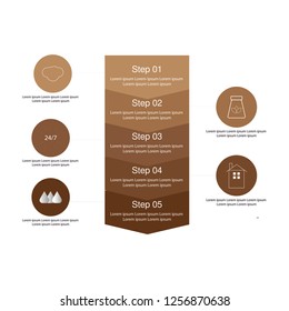 Process Infographic useful, editable. And printable Perfect for use in a wide range of new media templates: Web Marketing Agency, Social Media Services Showcase, Online Marketing Apps, and Web.