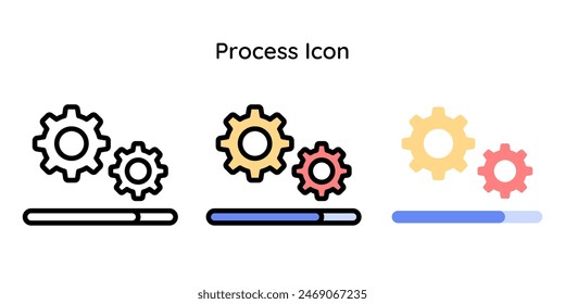 Process Loading Icon related to maintenance, setting, internet, security.