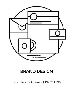 Process of making a cup paper craft used to denote brand design icon 