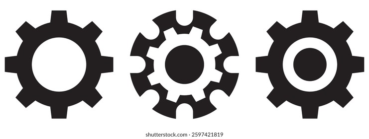 Process management icon set. Optimization operation. Transmission gear wheel with arrow Agile process thin line icons in flat style Technology sign, engine symbol isolated on white Vector illustration
