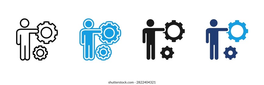 Process Management web icon multiple style collection