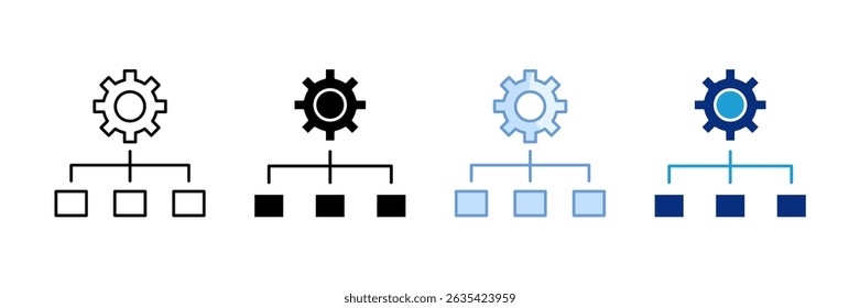 Process Mapping Icon Set Multiple Style Collection