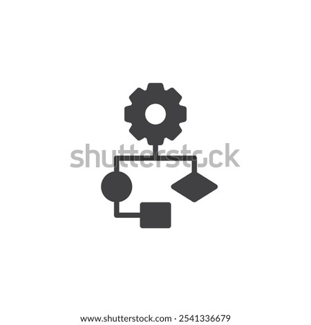 Process Mapping vector icon. filled flat sign for mobile concept and web design. Clarity and efficiency glyph icon. Symbol, logo illustration. Vector graphics