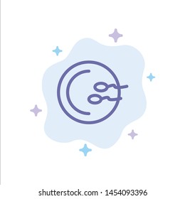 Process, Medical, Reproduction, Medicine Blue Icon on Abstract Cloud Background