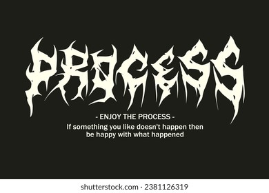 Process Metal Typography – Brutal Deathcore Font for T-Shirt and Poster Design