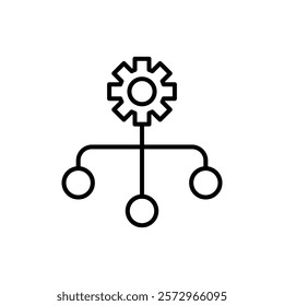 Process, method, step, procedure or workflow icon simple flat vector symbol outline collection set logo