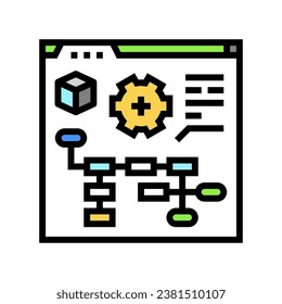 process modeling analyst color icon vector. process modeling analyst sign. isolated symbol illustration