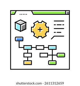 process modeling analyst color icon vector. process modeling analyst sign. isolated symbol illustration