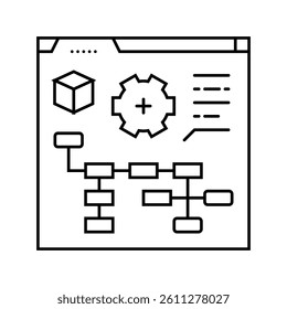 process modeling analyst line icon vector. process modeling analyst sign. isolated contour symbol black illustration