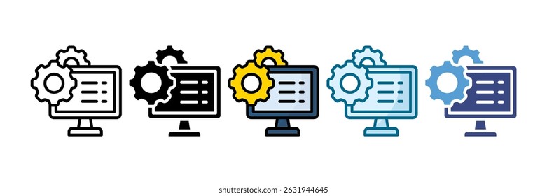 Process Monitor Icon Set Multiple Style Collection