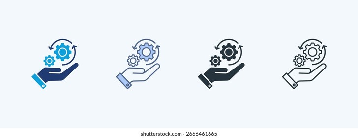 Process Multiple Style Icon Collection