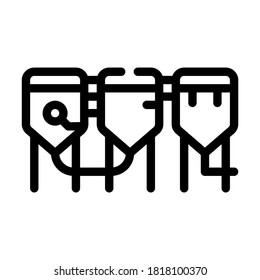 process of neutralization, discoloration and deodorization line icon vector.  isolated contour symbol black illustration