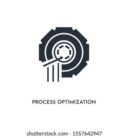 process optimization base icon. simple element illustration. isolated trendy filled process optimization base icon on white background. can be used for web, mobile, ui.