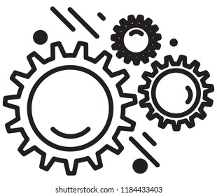 Process Optimization Gear Icon as EPS 10 File