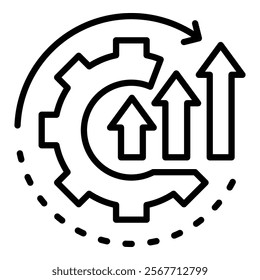 Process Optimization Icon Element For Design