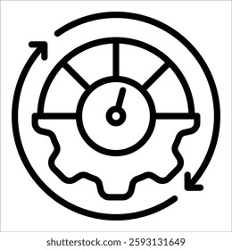 Process Optimization Icon Element For Design