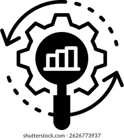 Process Optimization Icon Mixed Vector Illustration