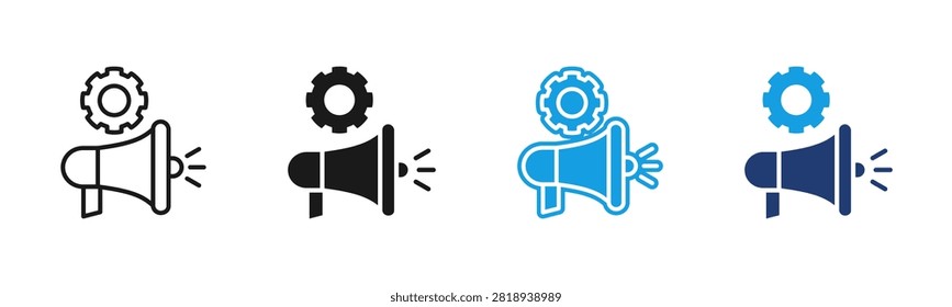 Process Optimization icon multiple style collection
