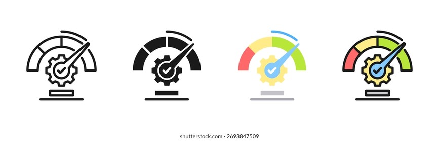 Pacote De Ícones De Otimização De Processos Em Vários Estilos