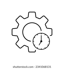 Process Optimization Line Icon, Outline Vector Symbol Illustration.