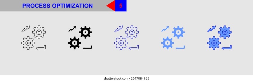 Process Optimization Production Icon Set