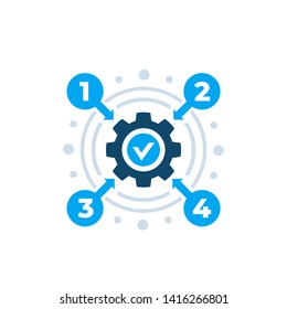 process optimization vector icon on white