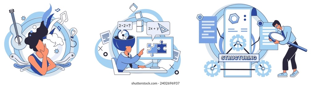 Process optimization vector illustration. The concept process optimization is central to successful business planning Methodical development is necessary for effective optimization business operations