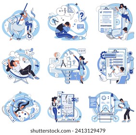 Process optimization vector illustration. Innovation and intelligence drive effective process optimization concepts and solutions Progress in business is achieved through continuous improvement