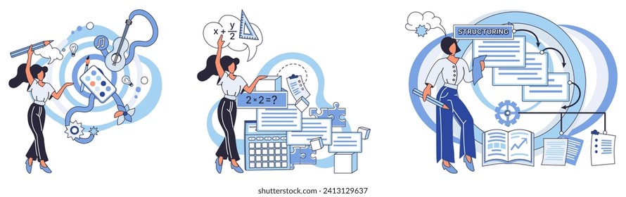 Process optimization vector illustration. Intelligent solutions contribute to overall success process optimization Operating methods must be continually refined for sustained efficiency