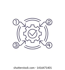process optimization vector line icon