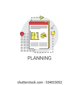 Process Planning Business Strategy Marketing Icon Vector Illustration
