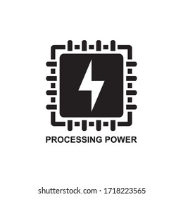 PROCESS POWER ICON , DATA PROCESS ICON