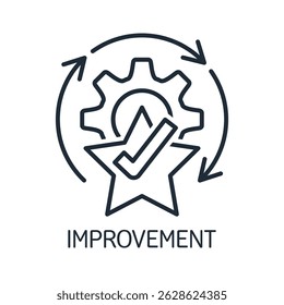 Process reconfiguration. Business improvement. Vector linear illustration icon isolated on white background.