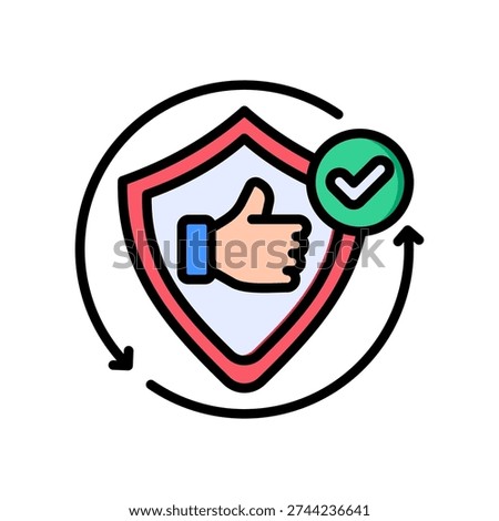 Process Reliability Icon Lineal Color Vector Illustration