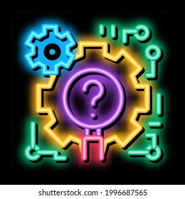 process researcher neon light sign vector. Glowing bright icon process researcher sign. transparent symbol illustration