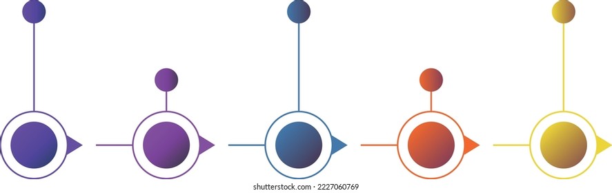 Process stages infographic element. Color data point