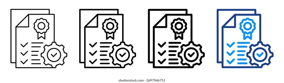 Ícone de Padronização do Processo Conjunto de Coleta de Outline Diferente